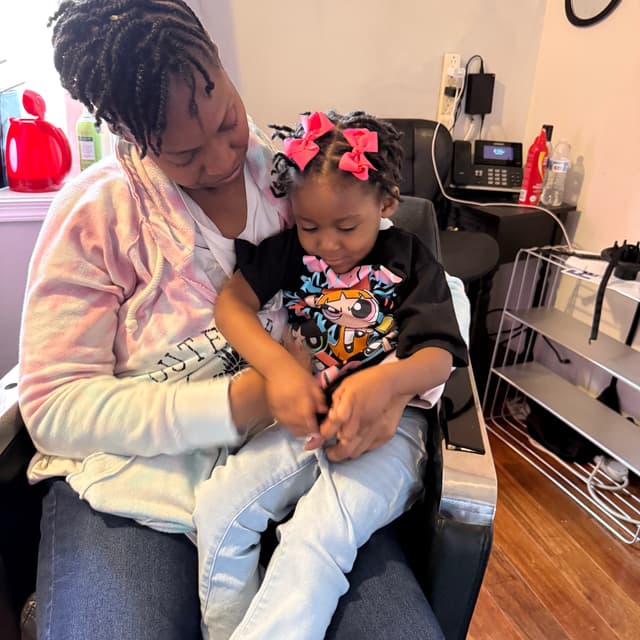 Mommy and me at S.U.D. Beauty Lounge by Selena’s Unique Designs LLC & Journey’s Nails in Fredericksburg, VA